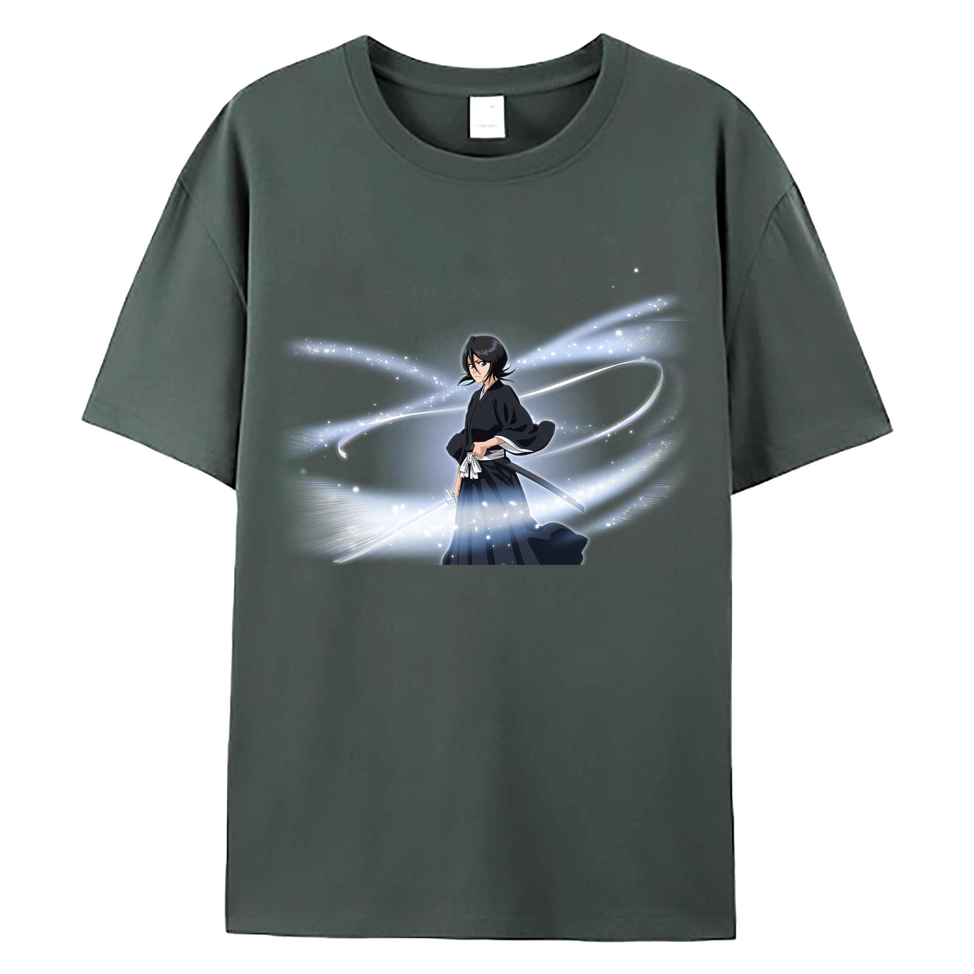 （画像用） ブリーチ 朽木ルキア BLEACH Kuchiki Rukia 綿100％ メンズ半袖Tシャツ｜肌触りやわらか＆通気性